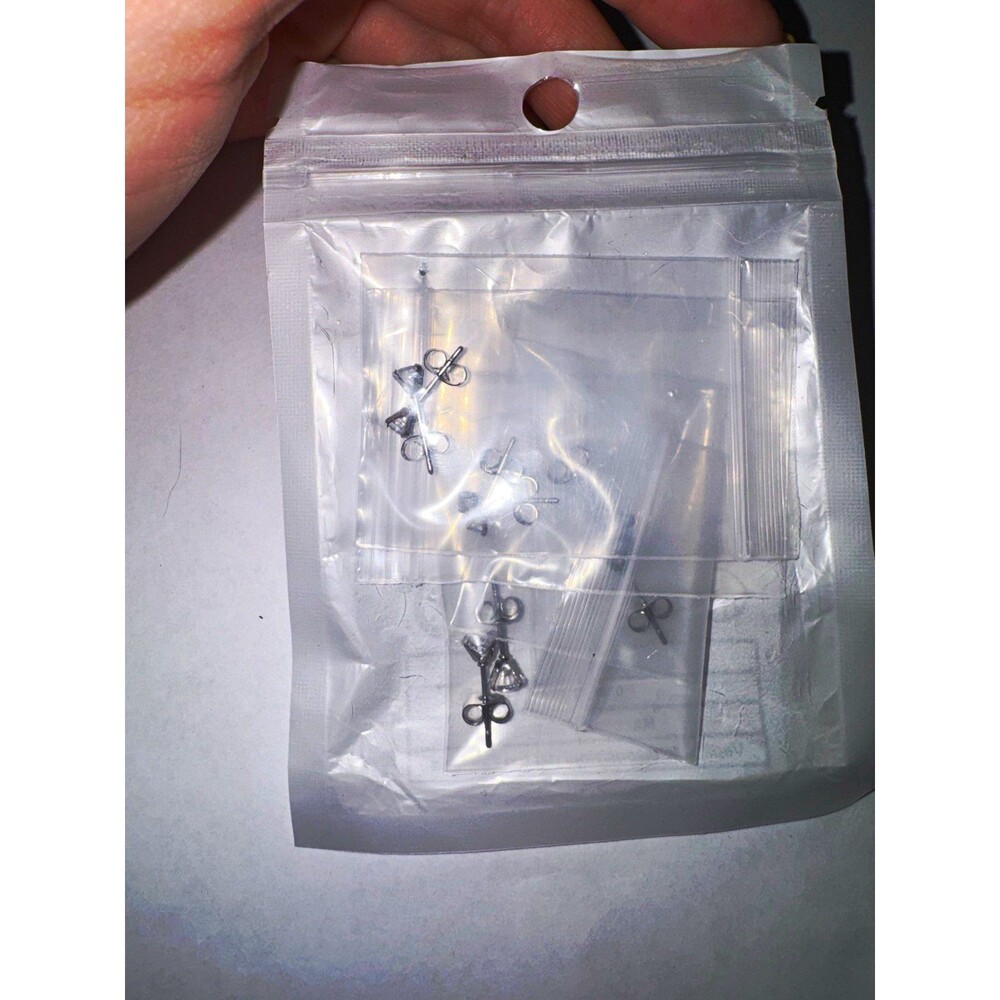 Betsey Johnson Silver Tone Earring Backs Clutches Findings Replacement Parts Lot